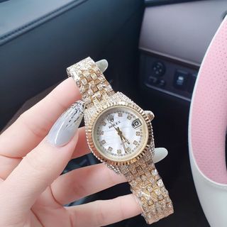 ĐỒNG HỒ NỮ THỜI TRANG RÔ LE DÂY ĐÍNH FULL HỘT NHIỀU MÀU 5