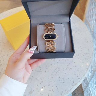 ĐỒNG HỒ NỮ CAO CẤP FENZI DÂY THÉP LOGO MẶT BẦU VIỀN ĐÁ XẢ KHO 6
