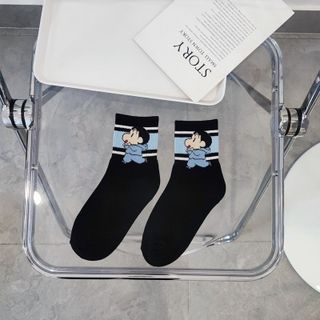 Tất Vớ Nam Nữ Hình Bé Bút Chì Shin Chất Liệu Cotton Hàn Co Giãn Bốn Chiều, Thấm Hút Mồ Hôi, Phong Cách Trẻ Trung