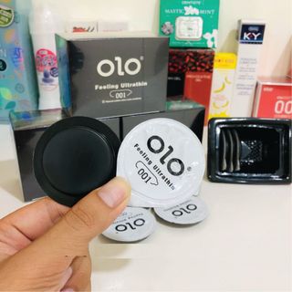 Bao cao su olo đen Feeling Ultrathin siêu mỏng 0.01mm, bcs kéo dài thời gian, X2 gel bôi trơn, hộp 10bcs