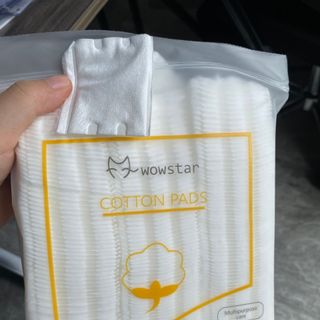 Thùng Bông tẩy trang 222 miếng 50/50% Cotton Wowstar 100 gói