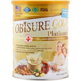[Sữa Chính Hãng-Date Mới] Sữa Hạt Obisure Gold Platinum. Hộp 900g. Ngăn ngừa loãng xương. Cung cấp năng lượng. Tăng sức đề kháng. Cải Thiện Sức Khỏe Cho Người Mới Ốm Dậy Có Thể Thay Thế Bữa Ăn Phụ