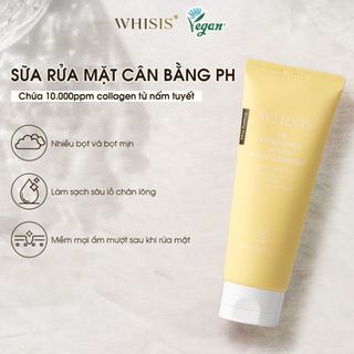 Sữa rửa mặt thuần chay cân bằng pH WHISIS So, PH balance vegan foam cleansing 150g