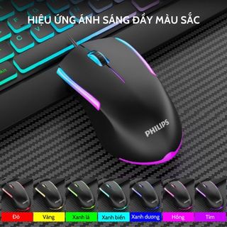 CHUỘT CÓ DÂY PHILIPS SPK9314 LED RGB