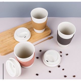 Cốc Uống Nước 380ML Bằng Chất Liệu Lúa Mạch Thiết Kế Nhỏ Gọn Tiện Dụng
