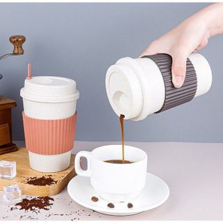 Cốc Uống Nước 380ML Bằng Chất Liệu Lúa Mạch Thiết Kế Nhỏ Gọn Tiện Dụng