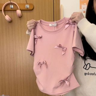 ÁO KIỂU TRƠN ĐÍNH NƠ THUN BORIP - LÊ PHƯƠNG BOUTIQUE