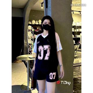 Bộ mặc nhà,đi chơi ,dạo phố chất mè thái phi bóng, thoáng mát,logo in số đẹp