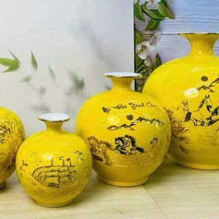 Bình tài lộc nhiều kích cỡ gốm sứ Duy Anh Bát Tràng