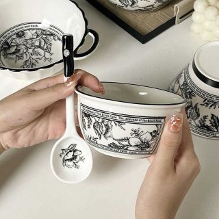 Bộ bát hoa hồng đen ( 3 chi tiết )