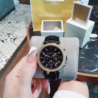 ĐỒNG HỒ NỮ CAO CẤP M KORS DÂY DA PARKER CHONOGRAP 1
