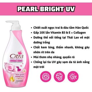 Kem Body Dưỡng Thể Trắng Da Citra Thái Lan