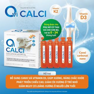 Ovi Calci bổ sung Canxi, Vitamin K2 D3 hỗ trợ phát triển chiều cao giảm còi xương ở trẻ nhỏ