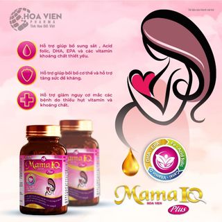 Bổ bầu Mama IQ Plus - Bổ sung Sắt, Canxi, DHA, Omega 3 và các vitamin, khoáng chất thiết yếu cho phụ nữ có thai và sau sinh