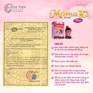 Bổ bầu Mama IQ Plus - Bổ sung Sắt, Canxi, DHA, Omega 3 và các vitamin, khoáng chất thiết yếu cho phụ nữ có thai và sau sinh