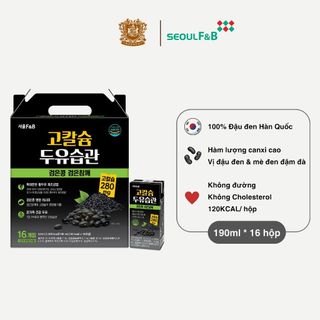 Sữa đậu đen mè đen Seoul F&B Hàn Quốc 190ml X 16 hộp