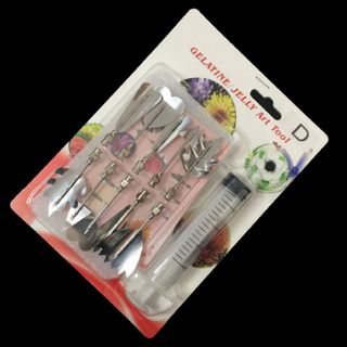 Bộ 10 dụng cụ làm thạch rau câu 3D - Bộ nhập khẩu - Tặng kèm xi lanh – Mã số 1000