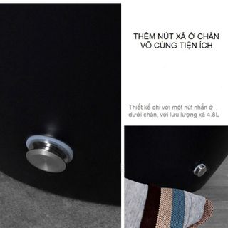 Bồn cầu xung điện kiểu trứng màu đen hoặc hồng có thêm nút xả dưới chân