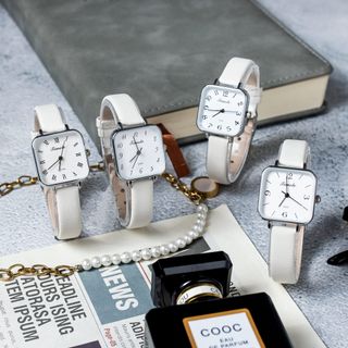 Đồng hồ nữ Timele mặt vuông thời trang 1