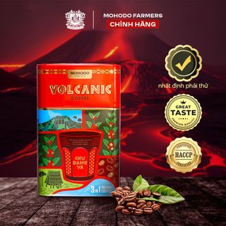 Cà Phê Mohodo Volcanic Coffee Instant 3in1 Nguyên Chất Đậm Vị Từ Núi Lửa Chư Đăng Ya 180g - Hộp sắt giá sỉ