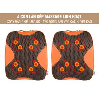 Máy massage lưng hồng ngoại xoay day ấn 8 bi Hàn Quốc Puli PL-803A-W