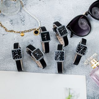 Đồng hồ nữ Timele mặt vuông thời trang 2