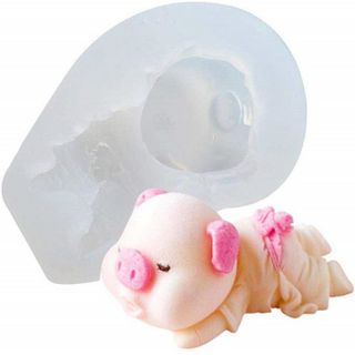 Khuôn silicon làm bánh bao, bánh trôi nước, rau câu, socola, làm kem heo con tắm tiên – Loại 7 cm - Mã số 1014