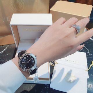 XẢ KHO ĐỒNG HỒ NỮ CAO CẤP VERS DÂY DA MẶT TRÒN HOA VĂN MỚI 1