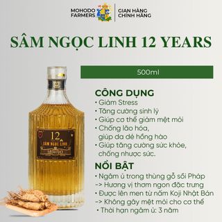 Sâm Ngọc Linh Ngâm Mohodo 12 Năm Bồi Bổ Sức Khỏe  - 500ml giá sỉ