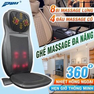 Ghế đệm massage toàn thân hồng ngoại ô tô Puli PL-802 / PL-802B