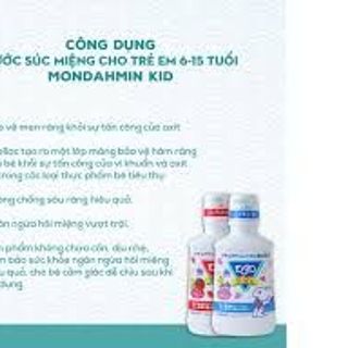 NƯỚC SÚC MIỆNG MONDAHMIN KID (HƯƠNG NHO)