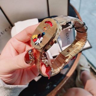 HOT SALE ĐỒNG HỒ SIÊU CẤP GU CII MẶT MICKEY DISNEY DÂY THÉP 1
