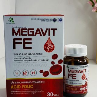 Viên Uống Bổ Sung Sắt MEGAVIT FE - DƯỢC PHẨM AVIPHAR giá sỉ