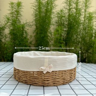 Rổ đựng trái cây hàng thủ công mũ nghệ size 25cm