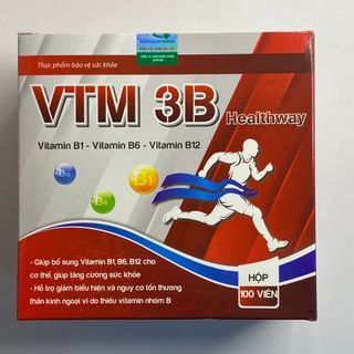 Viên Uống Bổ Sung Vitamin B1,B6,B12 VTM 3B HEALTHWAY Giúp Tăng Cường Sức Khỏe Hộp 100 Viên- DƯỢC PHẨM AVIPHAR giá sỉ