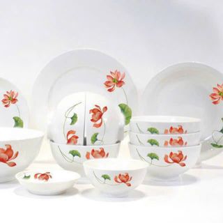 Bộ bát đĩa đẹp gốm sứ Duy Anh Bát Tràng