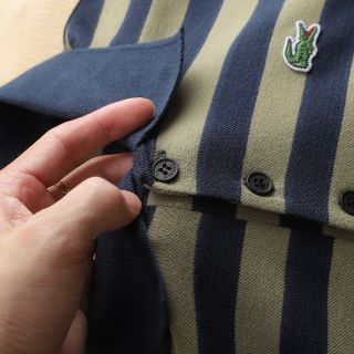 Áo polo nam cao cấp. Vải cá sấu 100% cotton, chất vải dặn, dệt sọc cực đẹp