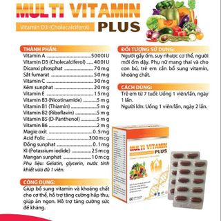 Viên Uống Bổ Sung Vitamin Và Khoáng Chất Multi Vitamin Plus - DƯỢC PHẨM AVIPHAR
