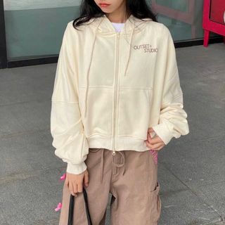 Áo Hoodie Zip Form Boxy chất vải nỉ lông cáo 420GSM In Hình Graphic Love Is Game Màu Xám Tiêu