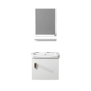 Bộ tủ lavabo treo tường mini màu trắng bằng nhôm cáp phù hợp nhà vệ sinh nhỏ mã T22TV