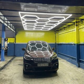 Đèn led trang trí siêu sáng, đèn tổ ong lục giác treo ốp trần gara Detailing 850W