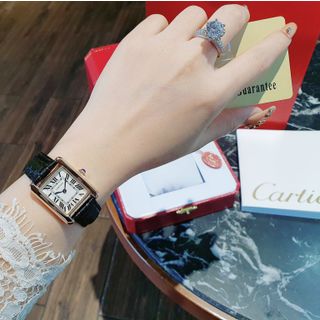 ĐỒNG HỒ NỮ TRUNG CẤP CATIE DÂY DA MẶT CHỮ NHẬT 3