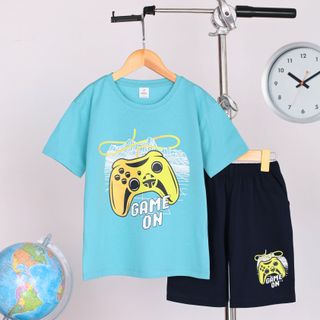 Bộ thun tay ngắn cho bé trai Kiteny, có size từ 24 đến 55kg, chất liệu cotton 2 chiều. phong cách và thoáng mát