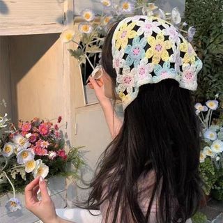 Mũ Khăn Trùm Đầu Dệt Kim Hình Tam Giác Phong Cách Cá Tính Ngọt Ngào Dành cho Nữ và Em Bé