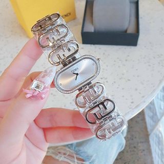 ĐỒNG HỒ NỮ CAO CẤP FENZI DÂY THÉP LOGO MẶT BẦU VIỀN ĐÁ XẢ KHO 7
