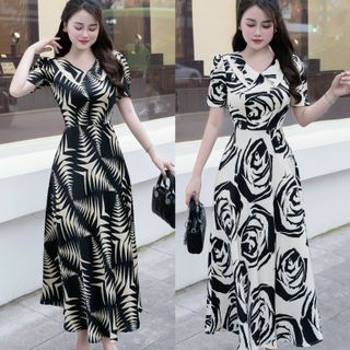 Đầm họa tiết 3D D2401028
