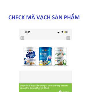 Sữa bột Nut Milk Bổ Não Dinh Dưỡng Nutrivin IQ G-Brain DHA giúp phát triển trí não và thị lực (hộp 900g)
