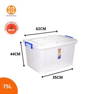 Thùng nhựa đựng đồ cỡ lớn có bánh xe Việt Nhật, đựng quần áo siêu bền, sắp xếp đồ đạc nhiều kích cỡ 30l-55L-75L-85L