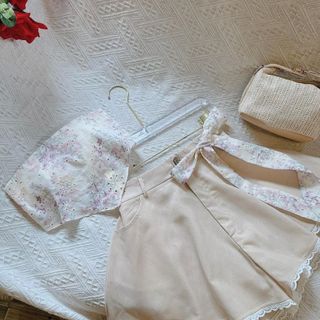 set 3 món áo yếm xô ren 2 lớp có mút kèm khoác ren, quần short cứng