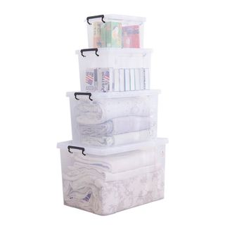Thùng nhựa đựng đồ Việt Nhật, thùng nhựa đựng quần áo trong suốt, siêu bền, sắp xếp đồ đạc nhiều cỡ 17L-25L-35l-60L